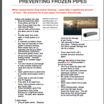 Preventing Frozen Pipes