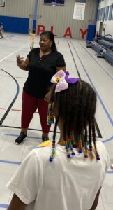 Hazel teaching students